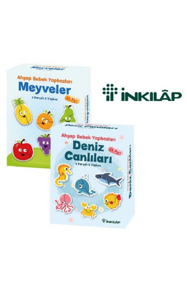Wooden Baby Puzzles Fruits and Sea Creatures