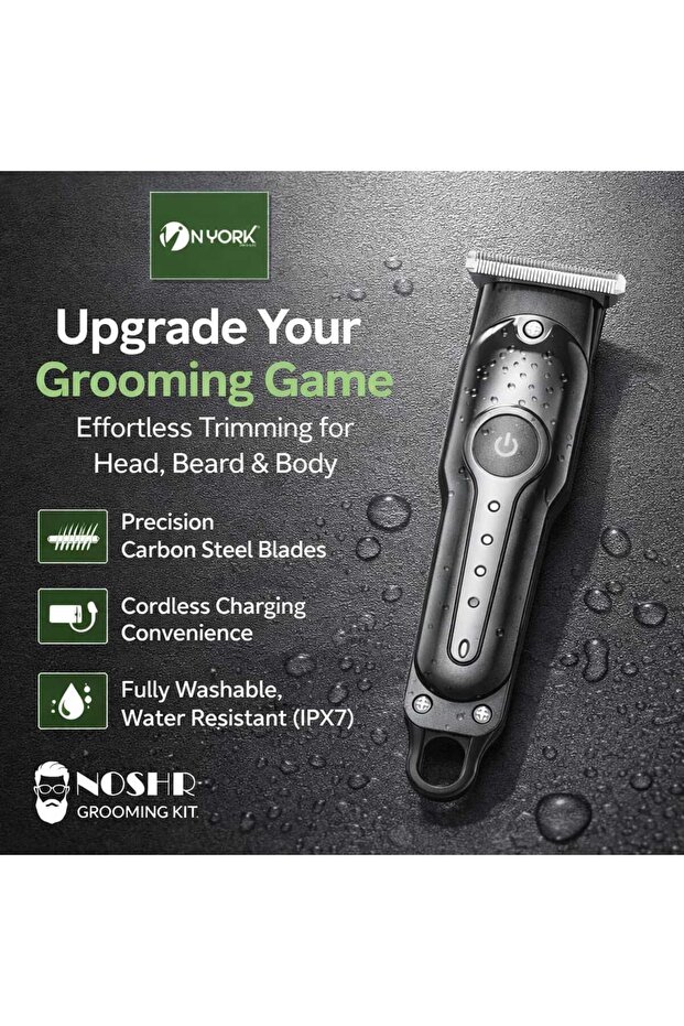 Nosh Grooming Kit Cordless Hair Trimmer IPX7 Waterproof