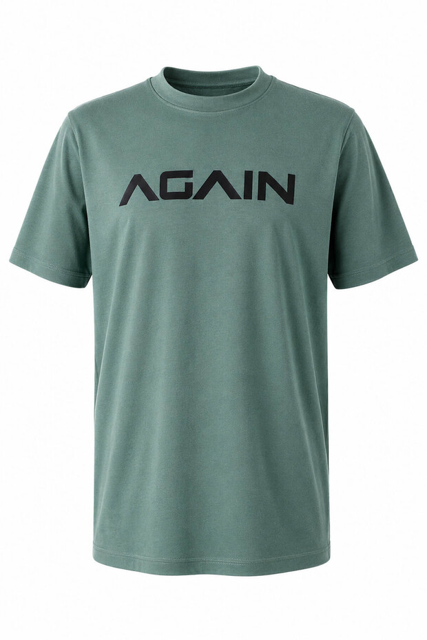 تي شيرت رجالي من Again Print Modal Octavian Green 226-30