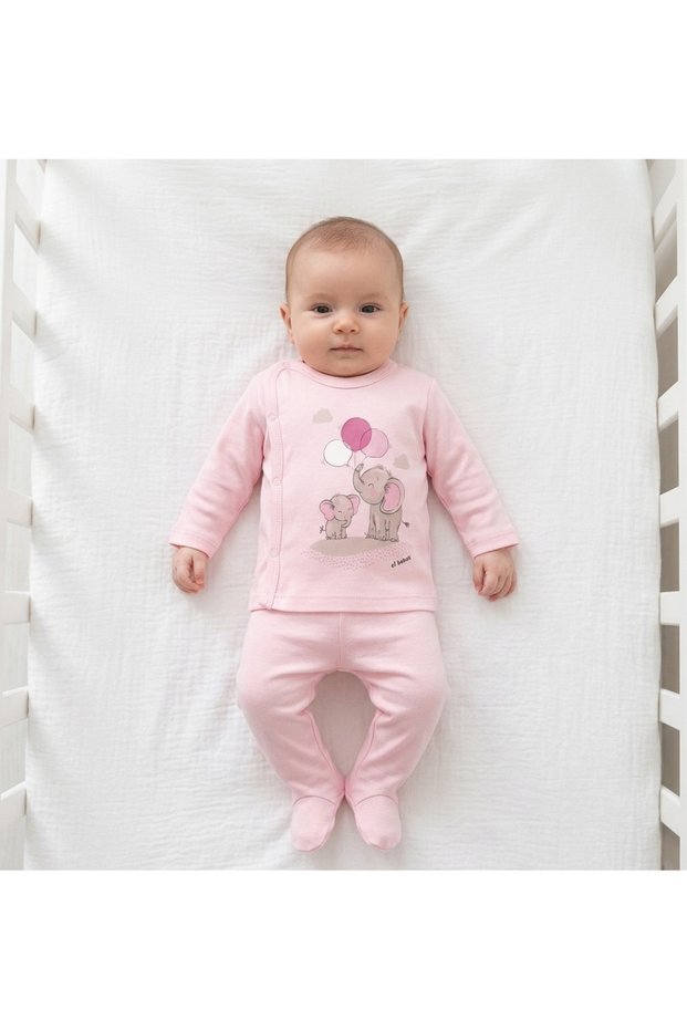Newborn Baby Set with Balloon Elephant Booties