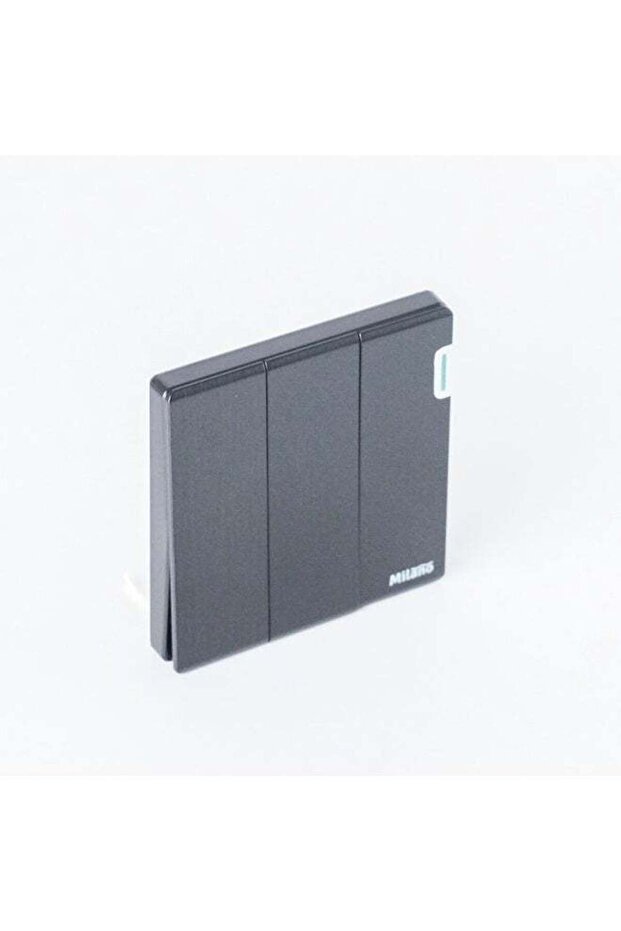 Milano 10A 3G 1W Electrical Switch for Home Appliances Office Hotel Aura Blk