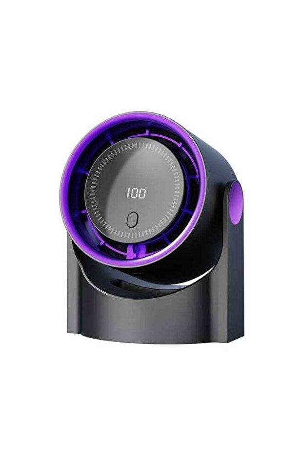 Portable Circulating Desk Fan - USB Rechargeable Air Circulator with LED Display, Adjustable Speed Settings & Quiet Cooling for Home and Office