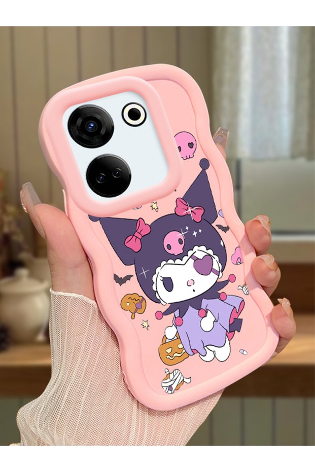 Tecno Camon 20 Compatible Case Camera Protector Pink Silicone Couple Phone Case Cartoon Pattern