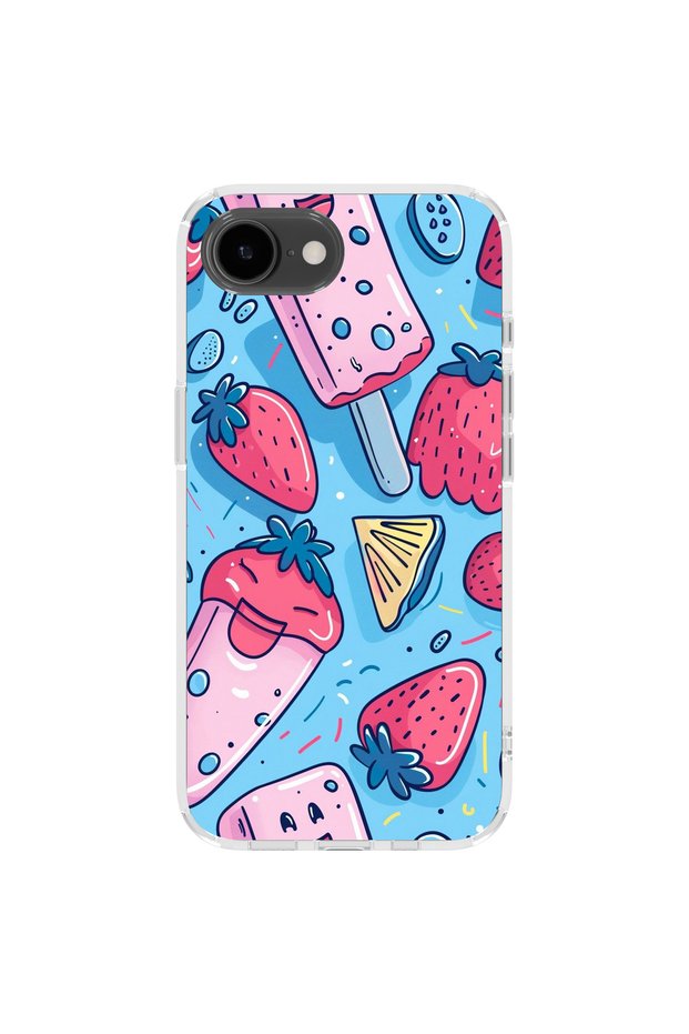 iPhone 17E Compatible Printed Transparent Phone Case | Collection: Snacktoon Delight