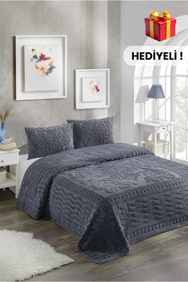 طقم غطاء سرير ويلسوفت للعروس 220×240 | سرير مزدوج + 2 غطاء وسادة + ملمس ناعم + ناعم كالقطيفة