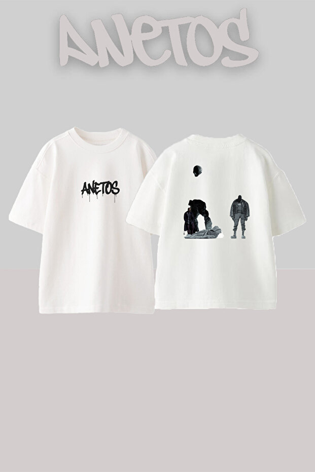 Ye Donda_1 Design Printed Unisex Oversize Fit White Tshirt