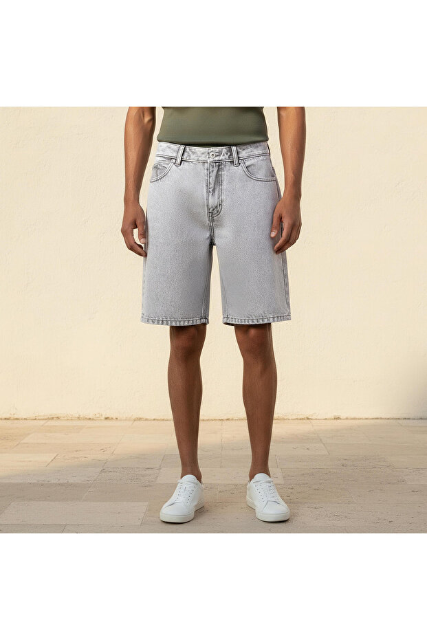 Men Regular Fit Shorts Denim