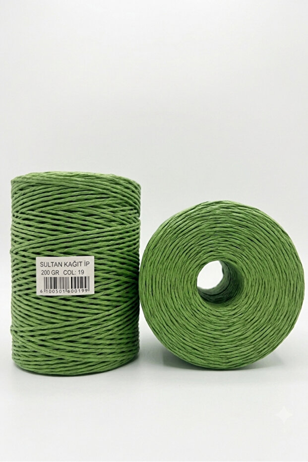 1 Piece Sultan Paper Thread 200 Gram Bag Hat Supla Basket Macrame Straw Knitting Thread Color:19
