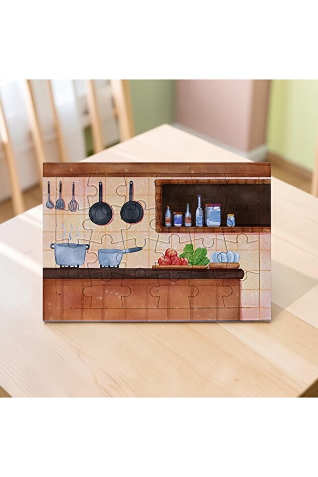 Kitchen | Puzzle for Children, A5 Size, 24 Pieces Each (+3 Years Old)
