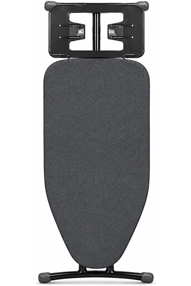 Ironing Board with Adjustable Height - Large Heat Resistant Cover Iron Board with Stean Iron Stand - Non-Slip legs 7 Height Adjustable Options 120x45cm - Grey