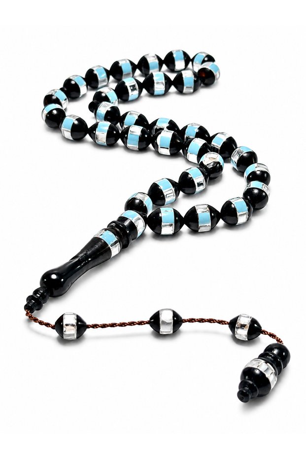 Embroidered Beyzi Cut Kuka Prayer Beads | Handcrafted Collectible Special Design Natural Kuka Prayer Beads