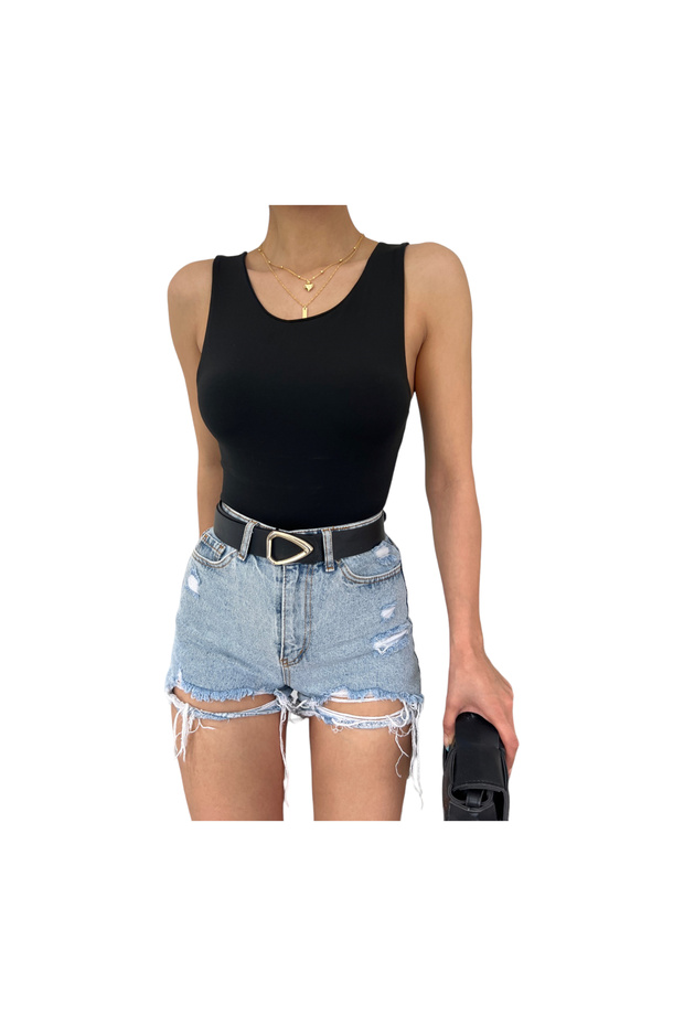 Women's Sleeveless Top – Effortless Chic & Comfort, Black