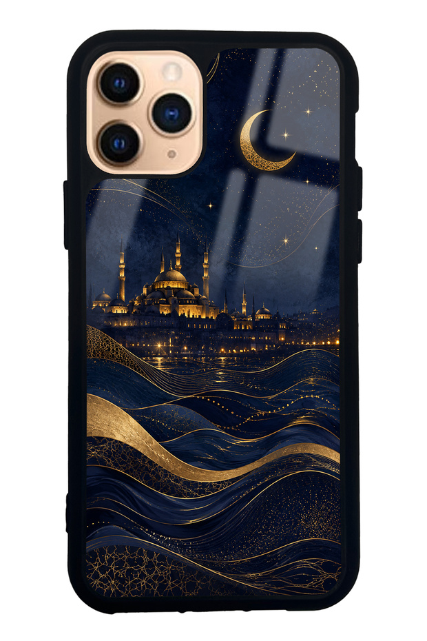 iPhone 11 Pro Golden Crescent Bosphorus Design Glossy Phone Case