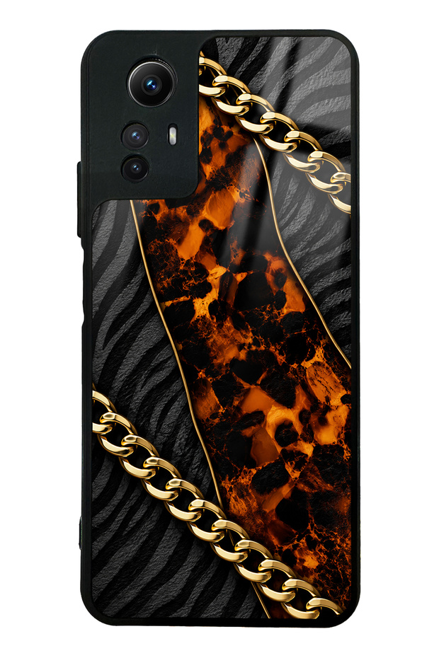 حافظة هاتف لامعة بتصميم Golden Eclipse لهاتف Xiaomi Redmi Note 12S