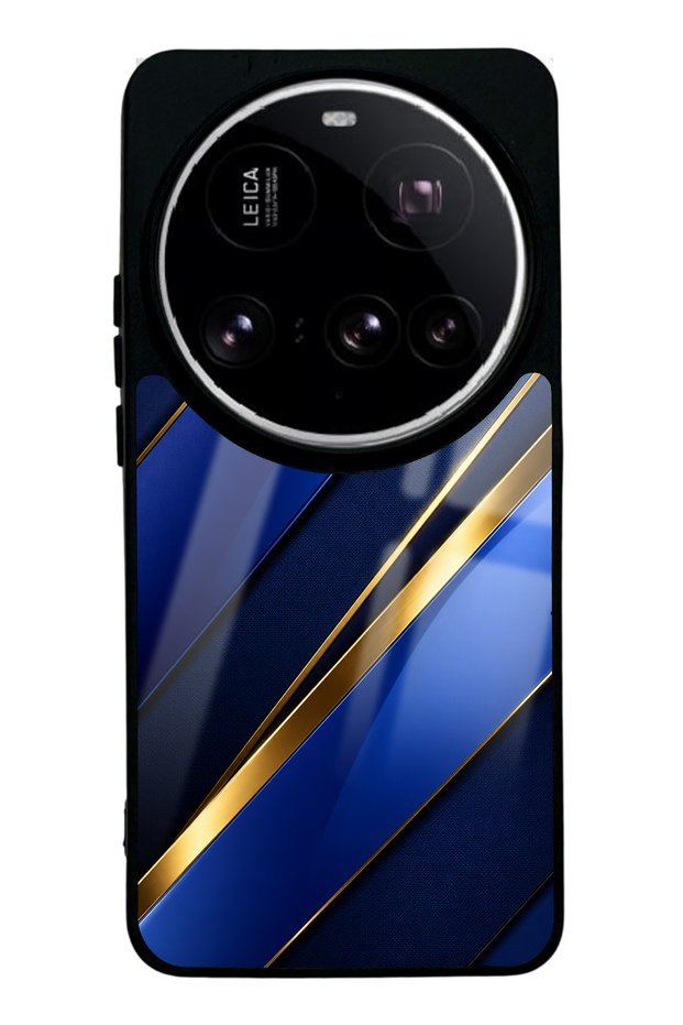 Xiaomi 15Ultra Sapphire Gold Edge Design Glossy Phone Case