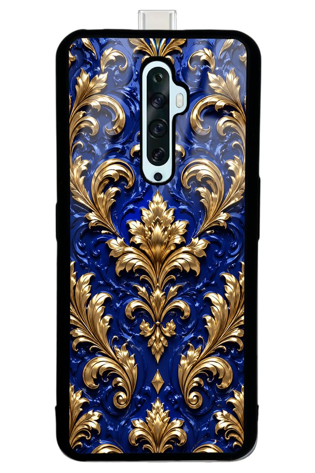 Oppo Reno 2Z Royal Sapphire Baroque Design Glossy Phone Case