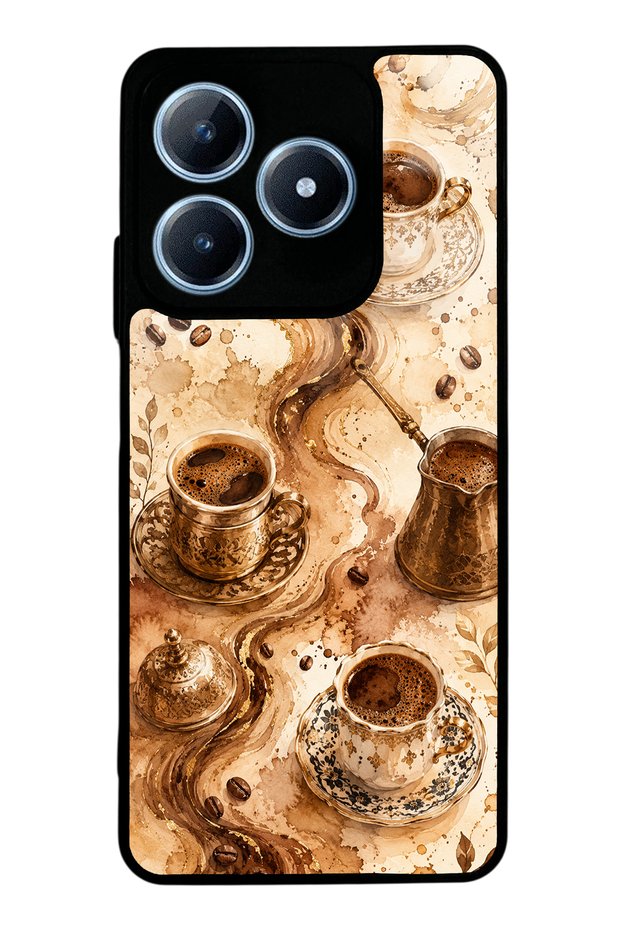 Realme C63 Golden Mocha Flow Design Glossy Phone Case