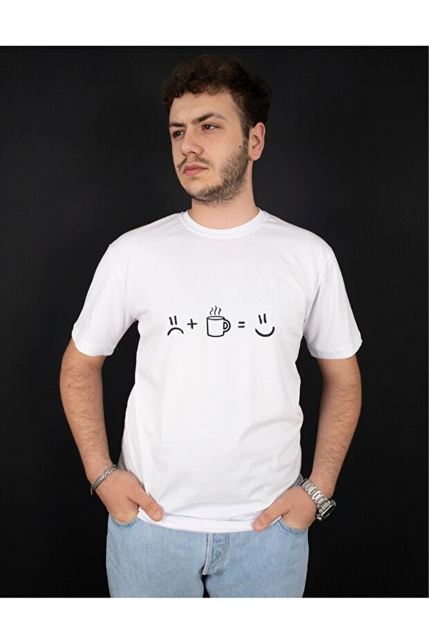 Unisex Humorous Design for Coffee Lovers, Loose and Comfortable Fit, Short Sleeve Summer Cotton Tshirt T-Shirt