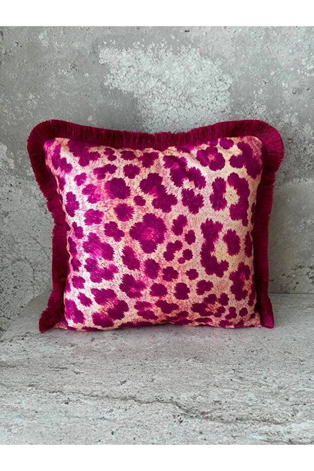 Leopardo Series, Suede Fringed Cushion Cover 43X43 cm
