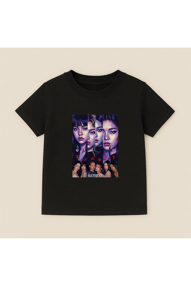 Katseye Printed Crew Neck Cotton Short Sleeve Kids & Youth T-Shirt