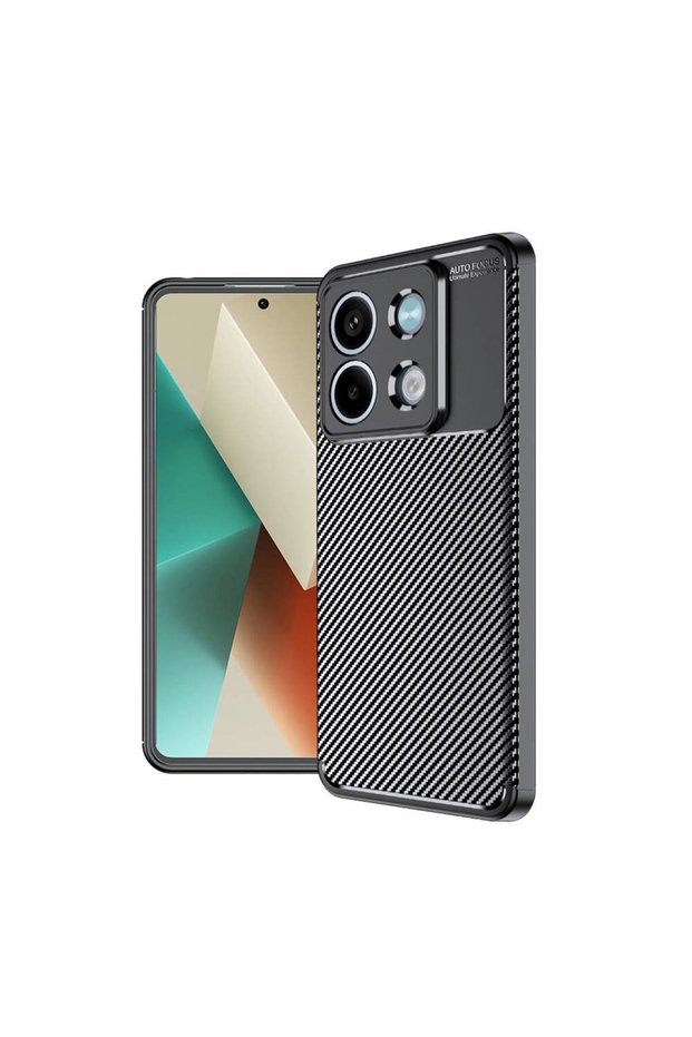 Xiaomi Redmi Note 13 5g Case Carbon Look Silicone with Camera Protection Ultimate Protection Brsa