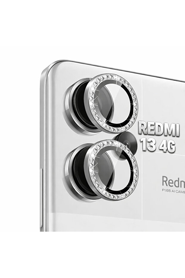 واقي عدسة الكاميرا من الكريستال الحجري المتوافق مع هاتف Xiaomi Redmi 13 4G