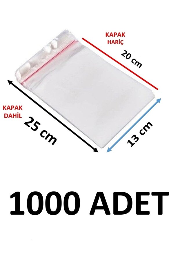 1000 Pieces 13X20+5 cm Transparent Adhesive Razor Bag Dowry Bag