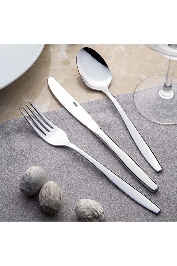 Nehir Sahra 12 Plain Food Spoons