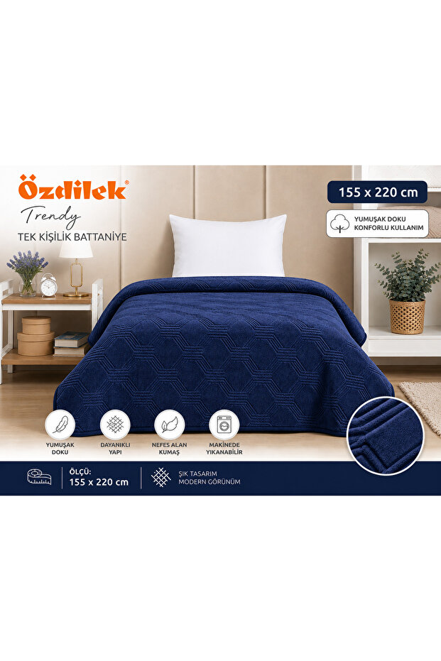 Trendy Tek Kişilik Bataniye %100 polyester
