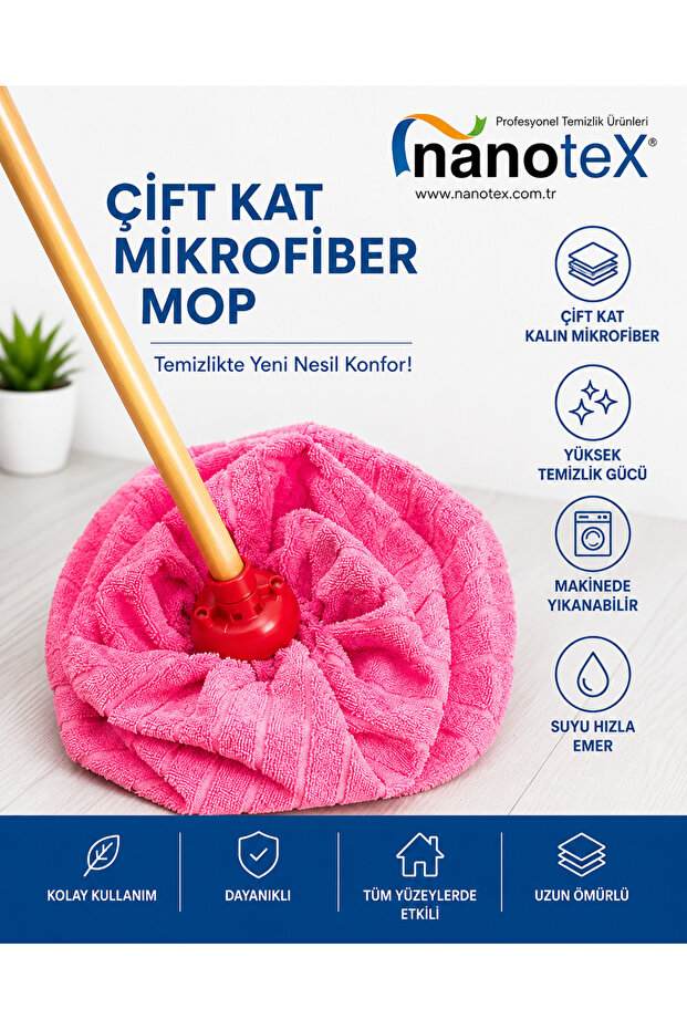 ® Çift Katlı Mikrofiber Mop Ucu