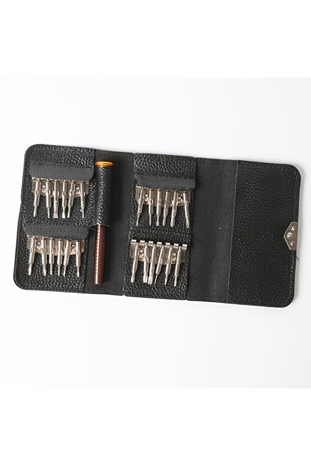 black 25-in-1 Manual Screwdriver Multi-Functional Bit Combination Set, Household Mobile Phone and Sm