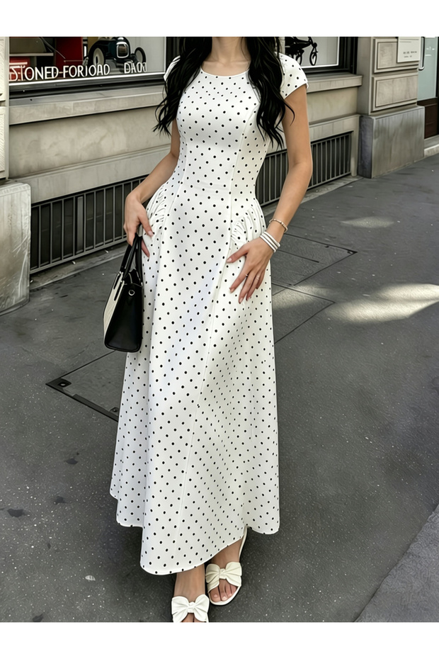 Ladies' Polka Dot Printed Dress