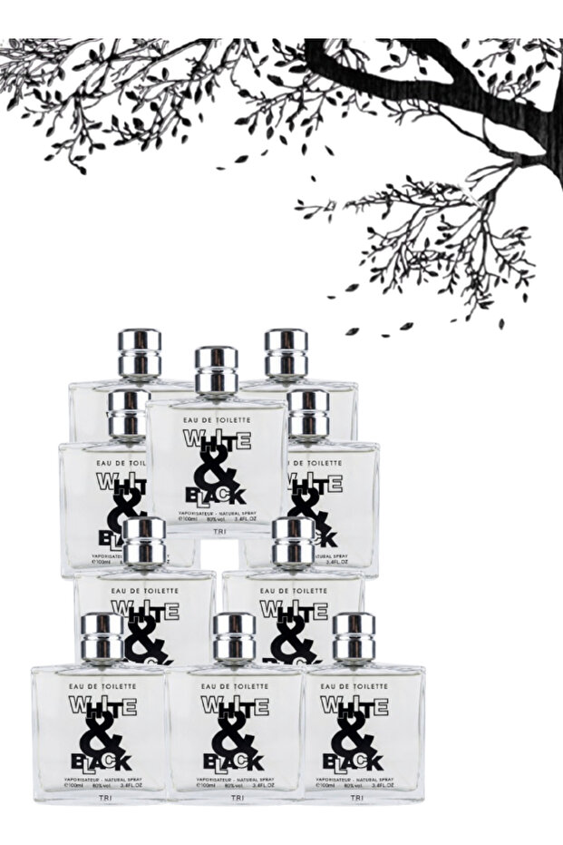 10 قطع عطر أبيض وأسود 100 مل