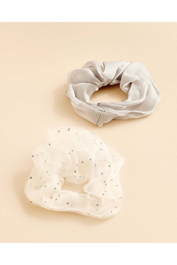 Women Ivory Scrunchie Set 2 Pieces