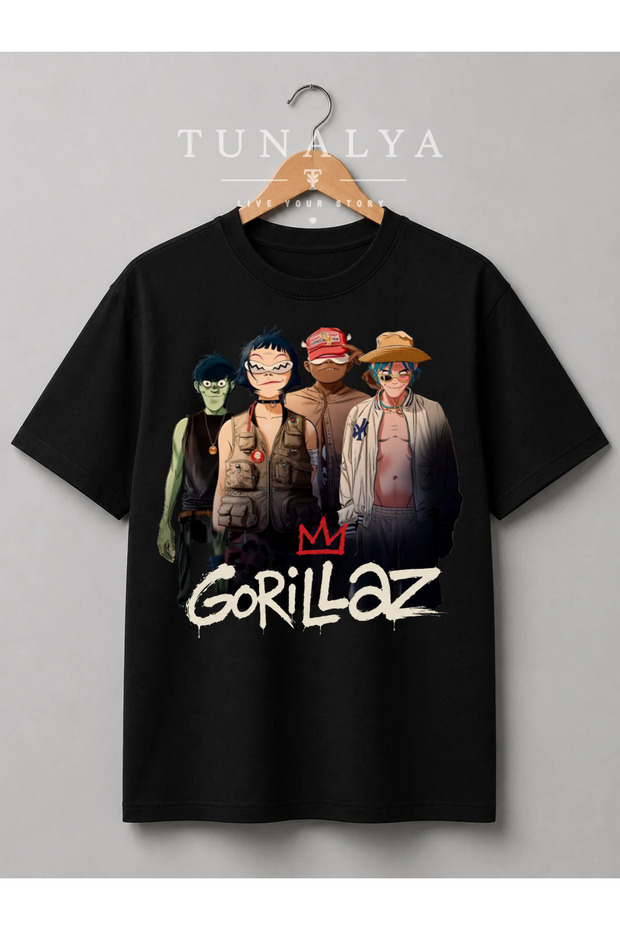 Tunalya Gorillaz Original Design Premium Printed Unisex Cotton T-Shirt - High Quality