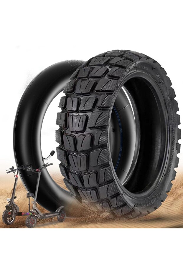 MARTYRA 255x80 Off-Road E10 Electric Scooter Tire – 10x2.5 Inflatable Rubber Tire for E10 & E-Scooters | Heavy-Duty, Puncture-Resistant, All-Terrain Tread | Durable Replacement | Tube Free.