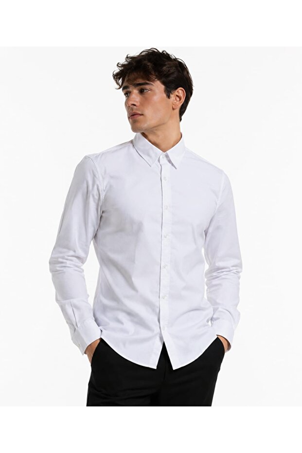 Men's Slim Fit Lightweight Long Sleeve Casual & Formal Shirt – Premium Cotton Blend Comfort