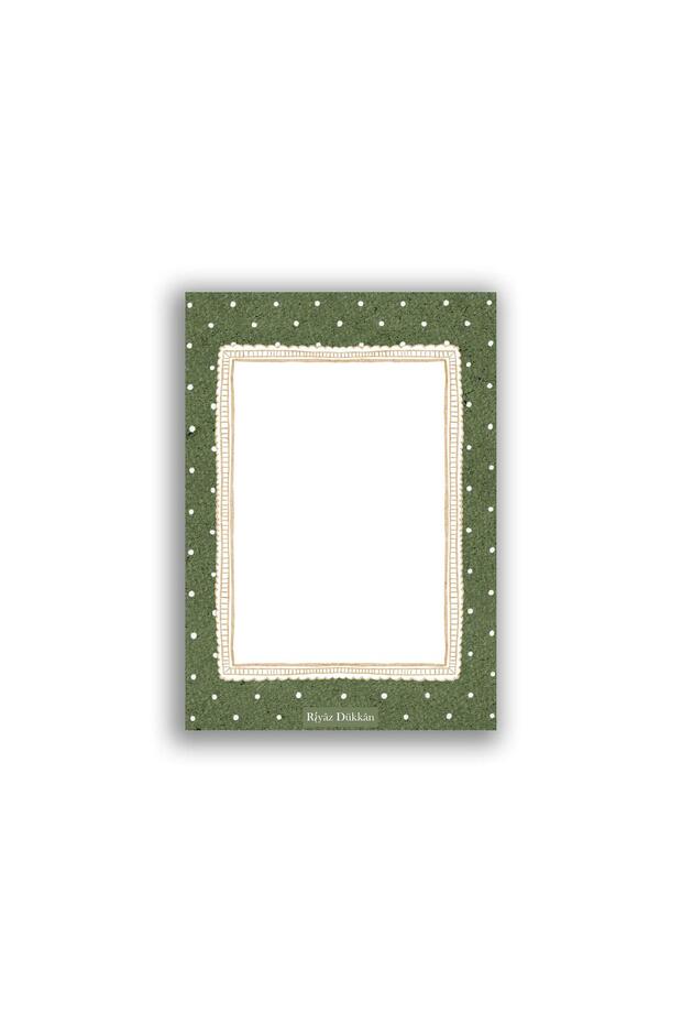 Green Vintage | Glue-Bound Notepad A6 Size, 50 Sheets