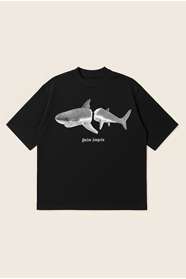 Palm Angels Toy Shard Printed Oversize Boxy Cut Unisex 100% Cotton Tshirt | Streetwear