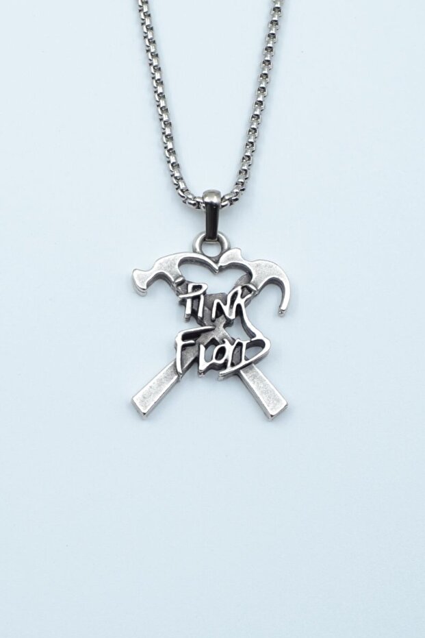 Pink Floyd Silver Plated Knitted Chain Necklace