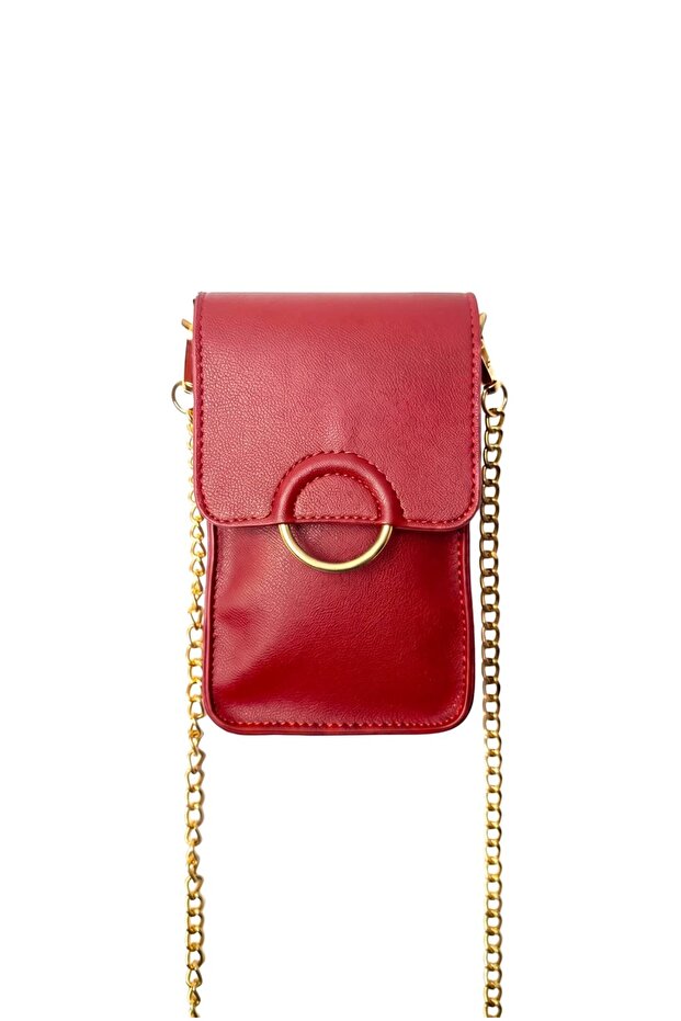 Bianca Faux Leather Chain Strap Women's Crossbody Mini Bag with Phone Compartment