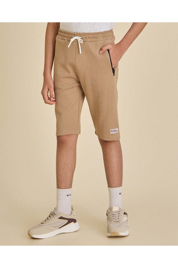 Senior Boys Brown Active Fashion Shorts