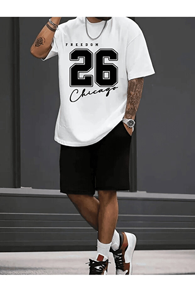 "Get Done" Written Shorts Two-Piece Set