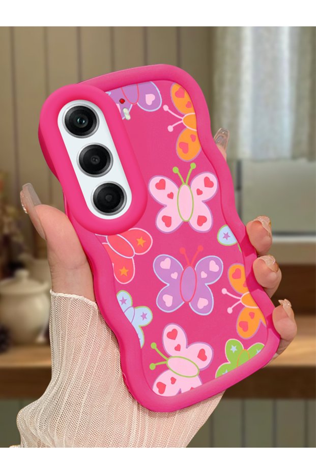 Tecno Camon 40 Compatible Case Camera Protector Red Silicone Couple Phone Case Butterfly Pattern