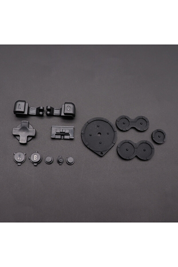 Black Plastic Full Set Buttons For GBA SP A B L R Select Start Power On Off Volume Buttons D Pad Key