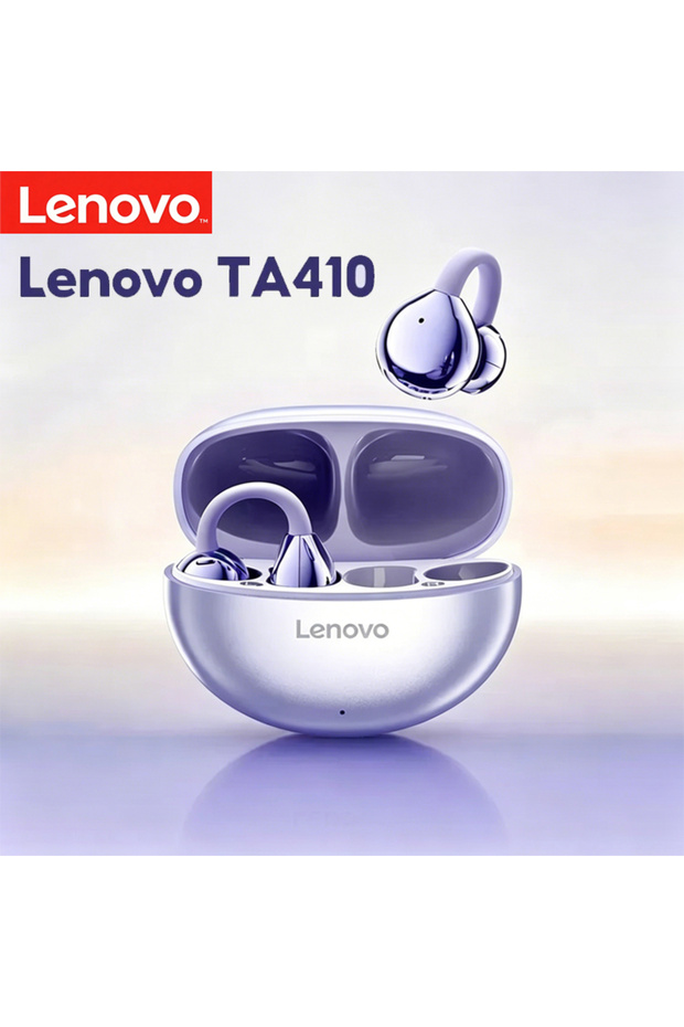 Lenovo Purple Original Lenovo TA410 TWS Panoramic Sound Effects Wireless Earbuds Ear Clip Bone Condu