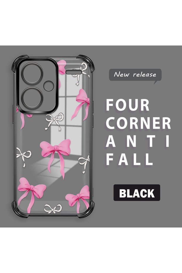 Redmi Note 13 Pro Plus 5g Compatible Transparent Back Four Corners Reinforced Impact Protection Silicone Case