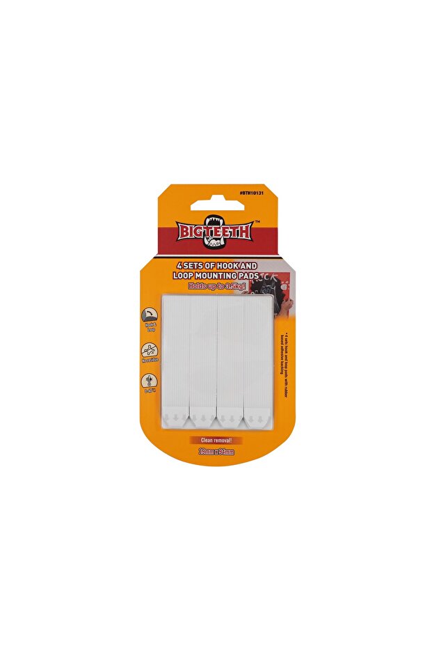4 Sets Of Hook And Loop Mounting Pads 19mm x 94mm