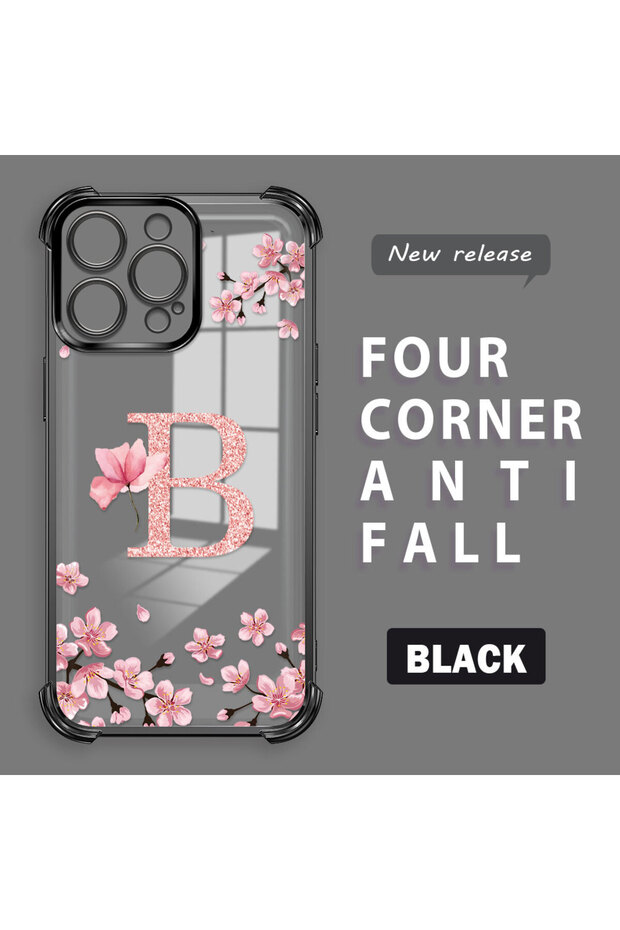 iPhone 15 Pro Compatible Transparent Back Four-Corner Reinforced Impact Protection Silicone Case