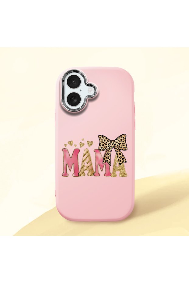 Pink Silicone Case with Shock-Absorbing Camera Protections Compatible with iPhone 17